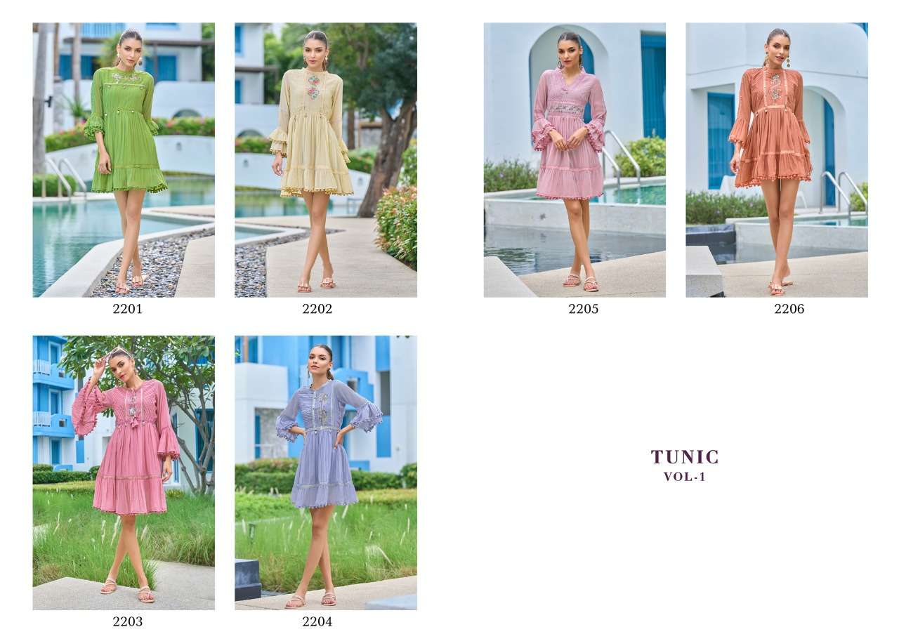 S3forever-tunic Vol 1-fabric-georgette-heavy Foxs-embroiderwork-kurti- Heavy-royal Crape-inner-Index